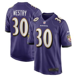 NFL Men's Baltimore Ravens Chris Westry Nike Purple Game Jersey
