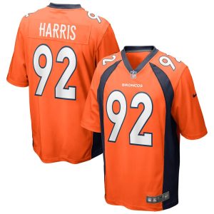 NFL Men's Denver Broncos Jonathan Harris Nike Orange Game Jersey