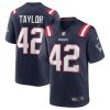 NFL Men's New England Patriots J.J. Taylor Nike Navy Team Game Jersey