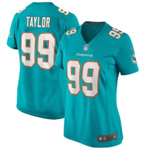 NFL Women's Miami Dolphins Jason Taylor Nike Aqua Game Retired Player Jersey