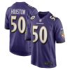 NFL Men's Baltimore Ravens Justin Houston Nike Purple Game Jersey