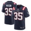 NFL Men's New England Patriots Ben Mason Nike Navy Game Player Jersey