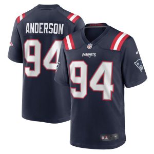 NFL Men's New England Patriots Henry Anderson Nike Navy Game Jersey