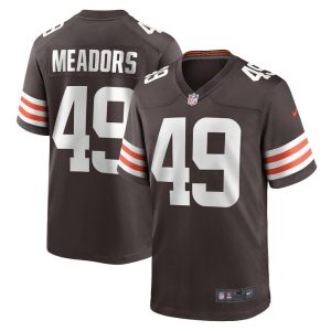 NFL Men's Cleveland Browns Nate Meadors Nike Brown Game Jersey