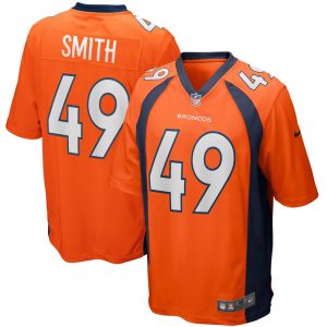 NFL Men's Denver Broncos Dennis Smith Nike Orange Game Retired Player Jersey