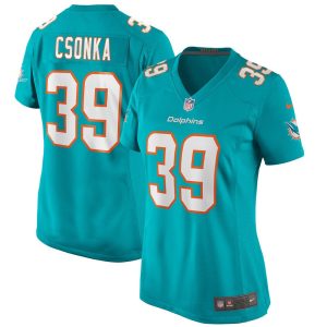 NFL Women's Miami Dolphins Larry Csonka Nike Aqua Game Retired Player Jersey
