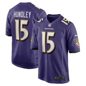 NFL Men's Baltimore Ravens Brett Hundley Nike Purple Player Game Jersey