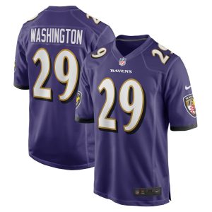 NFL Men's Baltimore Ravens Ar'Darius Washington Nike Purple Player Game Jersey