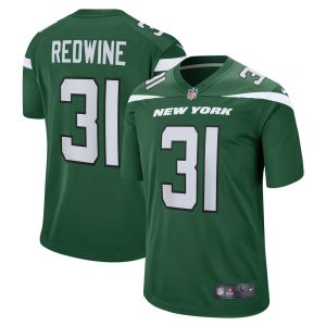 NFL Men's New York Jets Sheldrick Redwine Nike Gotham Green Game Jersey