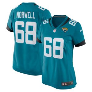 NFL Women's Jacksonville Jaguars Andrew Norwell Nike Teal Nike Game Jersey