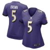 NFL Women's Baltimore Ravens Marquise Brown Nike Purple Game Player Jersey