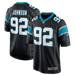 NFL Men's Carolina Panthers Darryl Johnson Nike Black Game Jersey