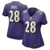NFL Women's Baltimore Ravens Mike Davis Nike Purple Player Game Jersey