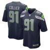 NFL Men's Seattle Seahawks L.J. Collier Nike College Navy Game Jersey