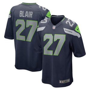NFL Men's Seattle Seahawks Marquise Blair Nike College Navy Game Jersey