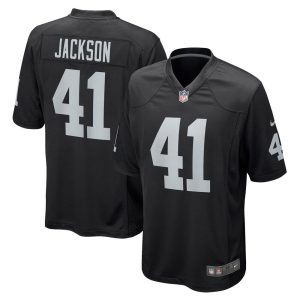 NFL Men's Las Vegas Raiders Robert Jackson Nike Black Game Jersey