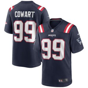 NFL Men's New England Patriots Byron Cowart Nike Navy Game Jersey