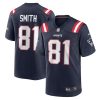 NFL Men's New England Patriots Jonnu Smith Nike Navy Game Jersey