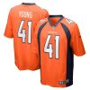 NFL Men's Denver Broncos Kenny Young Nike Orange Game Jersey
