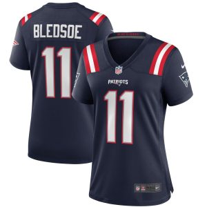 NFL Women's New England Patriots Drew Bledsoe Nike Navy Game Retired Player Jersey