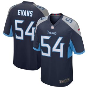 NFL Men's Tennessee Titans Rashaan Evans Nike Navy Game Jersey