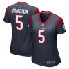 NFL Women's Houston Texans DaeSean Hamilton Nike Navy Game Jersey