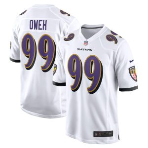NFL Men's Baltimore Ravens Odafe Oweh Nike White Game Jersey