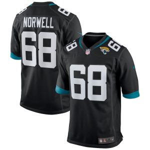 NFL Men's Jacksonville Jaguars Andrew Norwell Nike Black Game Jersey