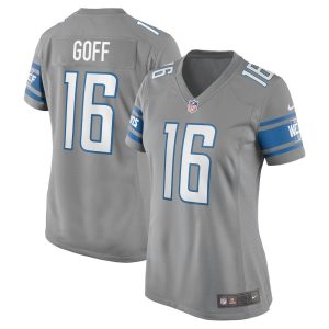 NFL Women's Detroit Lions Jared Goff Nike Silver Game Jersey
