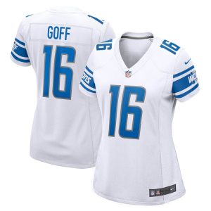 NFL Women's Detroit Lions Jared Goff Nike White Game Jersey