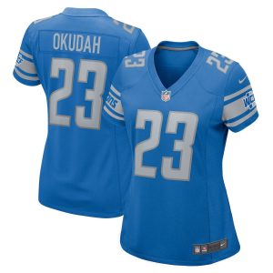 NFL Women's Detroit Lions Jeff Okudah Nike Blue Player Game Jersey