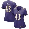 NFL Women's Baltimore Ravens Justice Hill Nike Purple Game Jersey