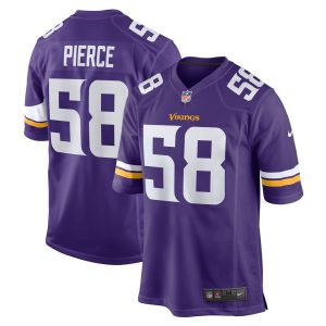 NFL Men's Minnesota Vikings Michael Pierce Nike Purple Player Game Jersey