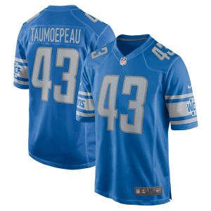 NFL Men's Detroit Lions Charlie Taumoepeau Nike Blue Game Jersey