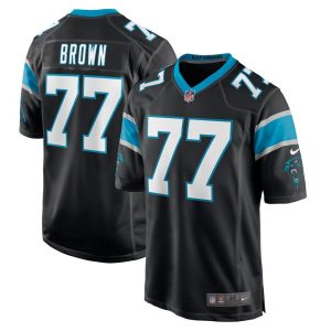 NFL Men's Carolina Panthers Deonte Brown Nike Black Game Player Jersey