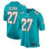 NFL Men's Miami Dolphins Justin Coleman Nike Aqua Game Jersey