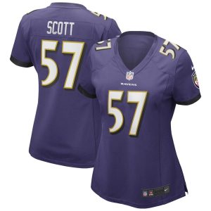 NFL Women's Baltimore Ravens Bart Scott Nike Purple Game Retired Player Jersey