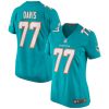 NFL Women's Miami Dolphins Jesse Davis Nike Aqua Game Jersey