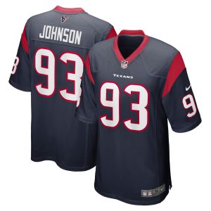 NFL Men's Houston Texans Jaleel Johnson Nike Navy Game Jersey