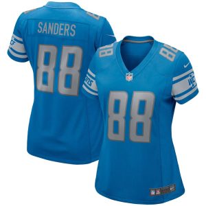 NFL Women's Detroit Lions Charlie Sanders Nike Blue Game Retired Player Jersey