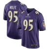 NFL Men's Baltimore Ravens Derek Wolfe Nike Purple Game Player Jersey