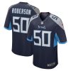 NFL Men's Tennessee Titans Derick Roberson Nike Navy Game Jersey