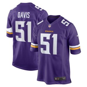 NFL Men's Minnesota Vikings Wyatt Davis Nike Purple Game Jersey