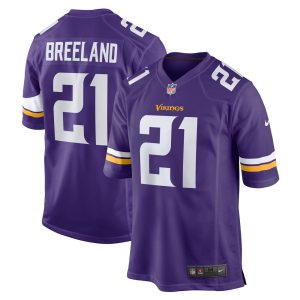 NFL Men's Minnesota Vikings Bashaud Breeland Nike Purple Game Jersey