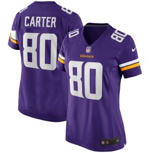 NFL Women's Minnesota Vikings Cris Carter Nike Purple Game Retired Player Jersey