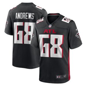 NFL Men's Atlanta Falcons Josh Andrews Nike Black Game Player Jersey