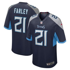 NFL Men's Tennessee Titans Matthias Farley Nike Navy Game Jersey