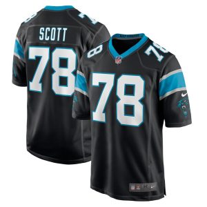 NFL Men's Carolina Panthers Trent Scott Nike Black Game Jersey