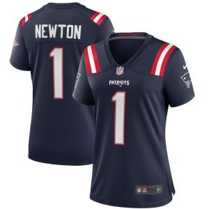 NFL Women's New England Patriots Cam Newton Nike Navy Game Jersey