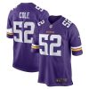 NFL Men's Minnesota Vikings Mason Cole Nike Purple Game Jersey